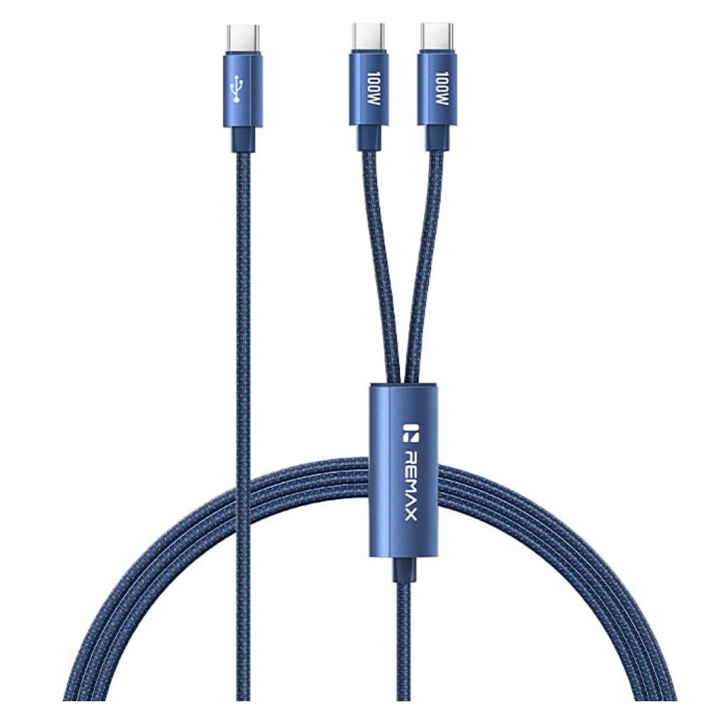 USB кабель Remax CB33 Aucora, Type-C, 1.2 м., Синий - № 1 USB кабель Remax CB33 Aucora, Type-C, 1.2 м., Синий - № 1