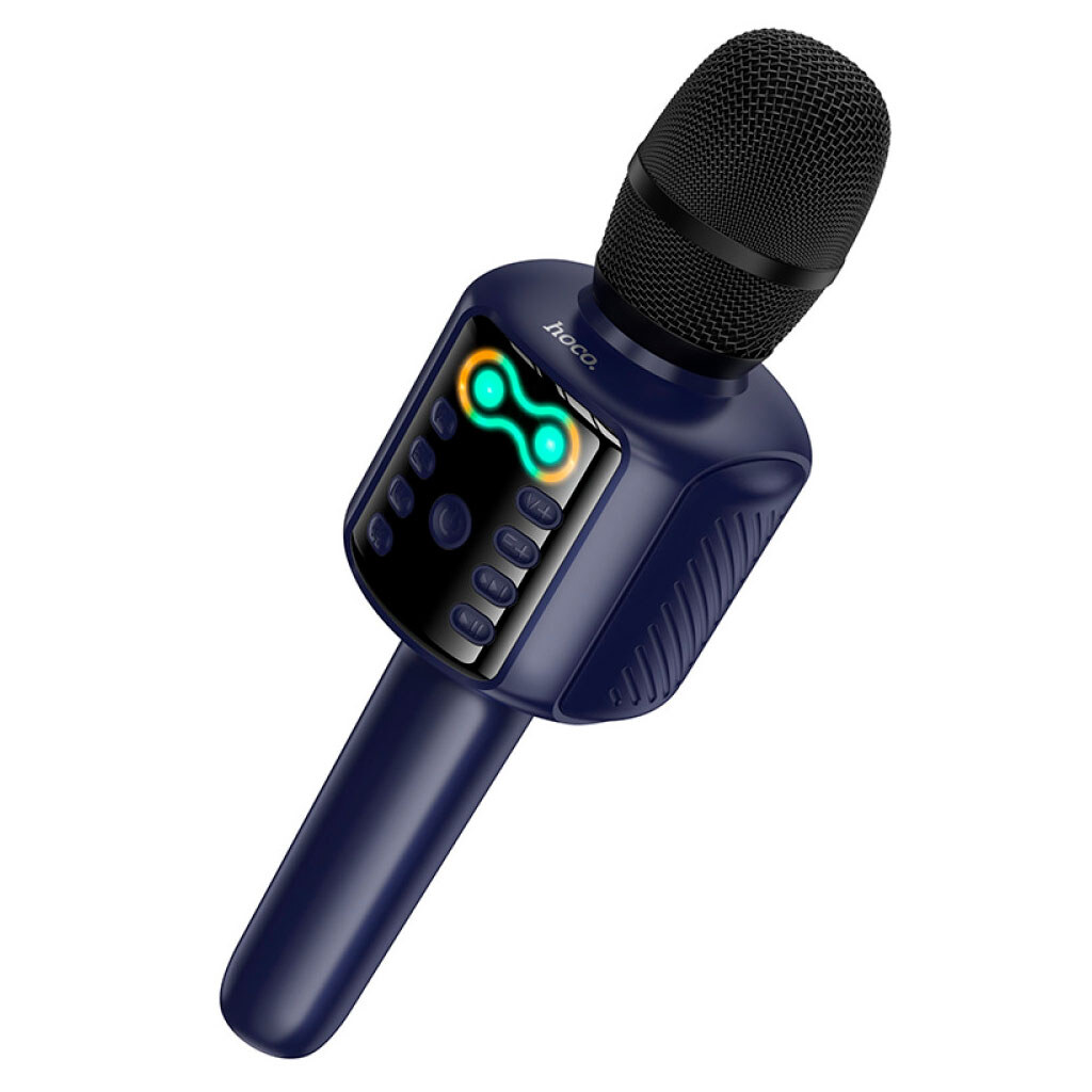 Микрофон-колонка Hoco L24 Shine Karaoke, Синий - № 1 Микрофон-колонка Hoco L24 Shine Karaoke, Синий - № 1
