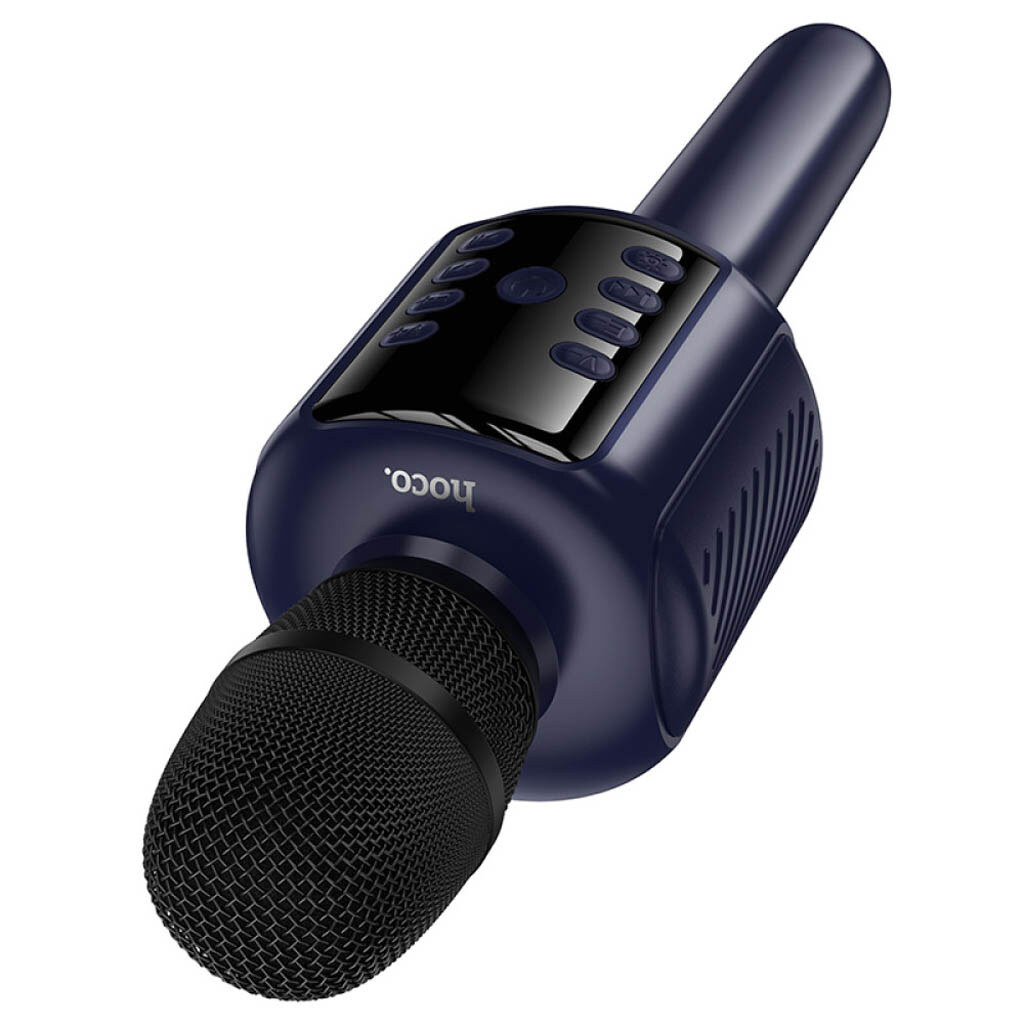 Микрофон-колонка Hoco L24 Shine Karaoke, Синий - № 2 Микрофон-колонка Hoco L24 Shine Karaoke, Синий - № 2