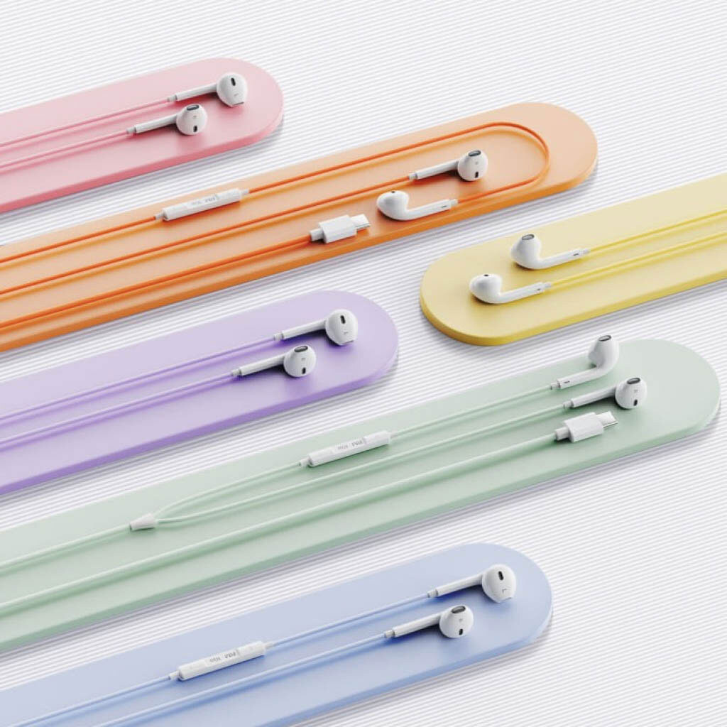Наушники Remax RM-10a Multicolored, С микрофоном, Розовый - № 2 Наушники Remax RM-10a Multicolored, С микрофоном, Розовый - № 2