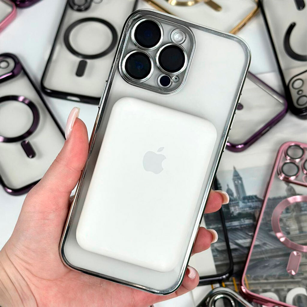 Чехол (накладка) Apple iPhone 15, Metallic Full Camera, MagSafe, Розовый - № 3 Чехол (накладка) Apple iPhone 15, Metallic Full Camera, MagSafe, Розовый - № 3