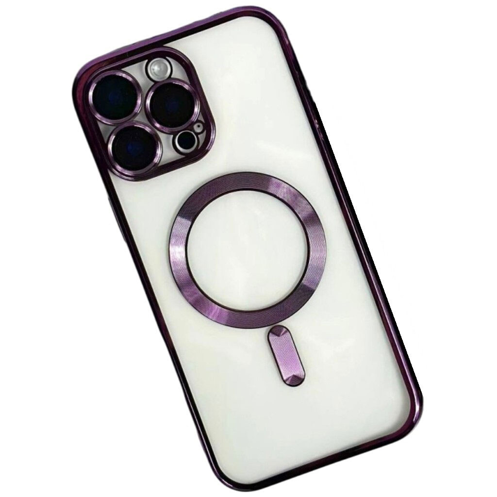 Чехол (накладка) Apple iPhone 17 Pro, Metallic Full Camera, MagSafe, Фиолетовый - № 1 Чехол (накладка) Apple iPhone 17 Pro, Metallic Full Camera, MagSafe, Фиолетовый - № 1