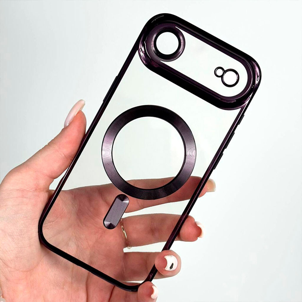 Чехол (накладка) Apple iPhone 17, Metallic Full Camera, MagSafe, Розовый - № 2 Чехол (накладка) Apple iPhone 17, Metallic Full Camera, MagSafe, Розовый - № 2