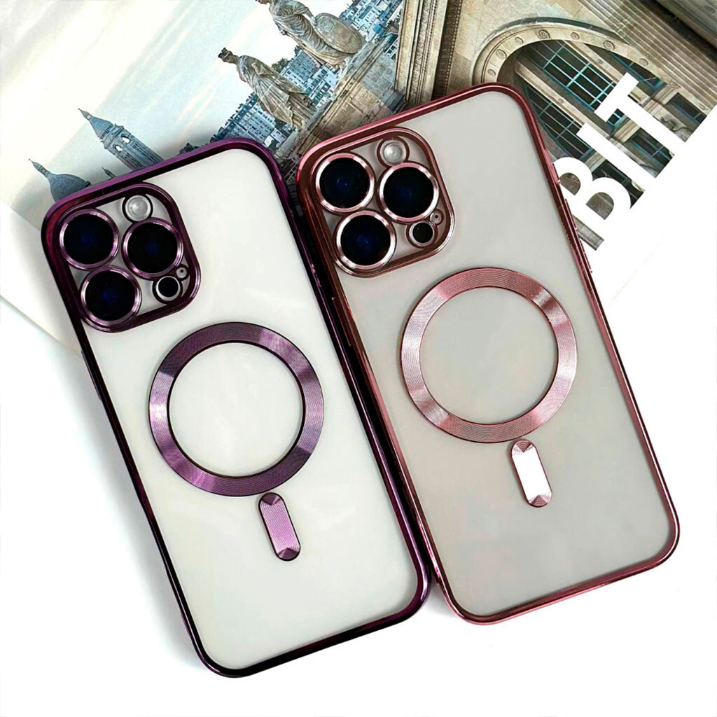 Чехол (накладка) Apple iPhone 17, Metallic Full Camera, MagSafe, Розовый - № 6 Чехол (накладка) Apple iPhone 17, Metallic Full Camera, MagSafe, Розовый - № 6