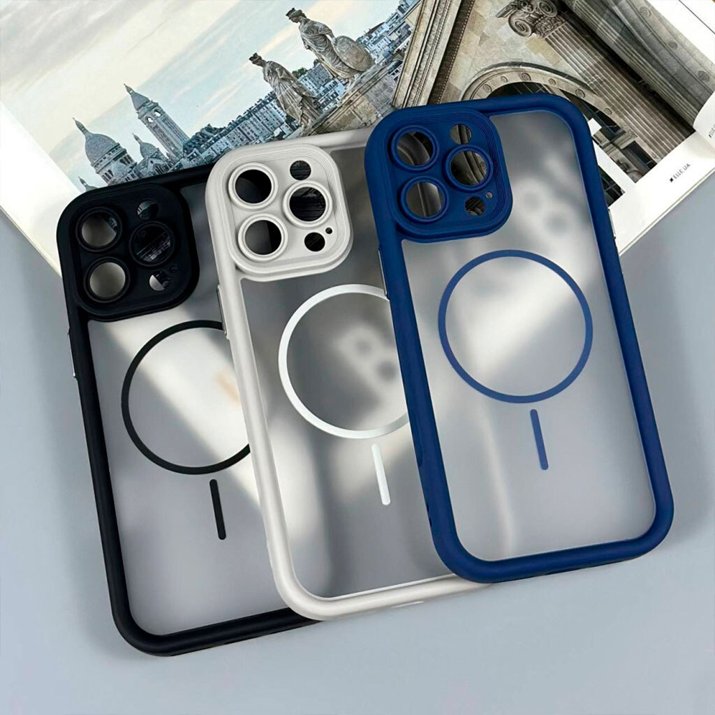 Чехол (накладка) Apple iPhone 11, Clear Shock Thin, MagSafe, Серый - № 3 Чехол (накладка) Apple iPhone 11, Clear Shock Thin, MagSafe, Серый - № 3