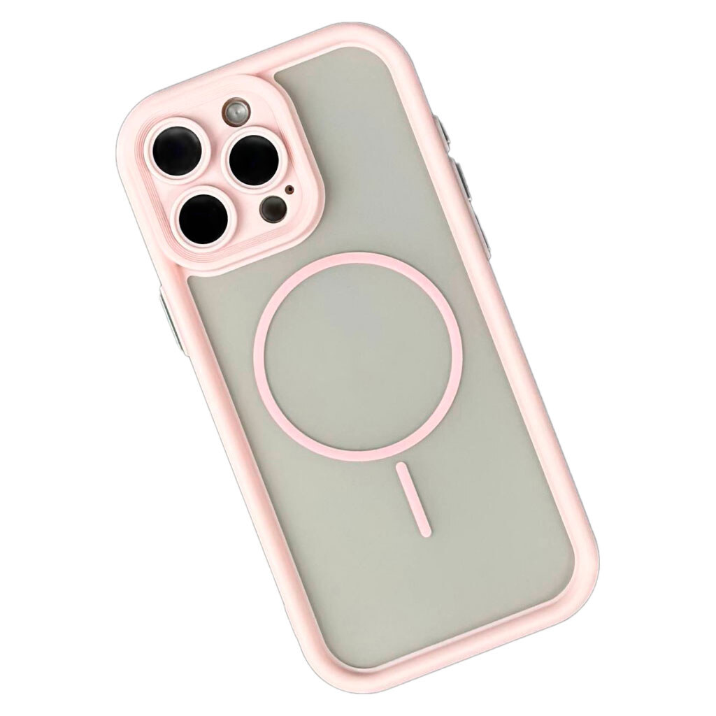 Чехол (накладка) Apple iPhone 12 Pro Max, Clear Shock Thin, MagSafe, Розовый - № 1 Чехол (накладка) Apple iPhone 12 Pro Max, Clear Shock Thin, MagSafe, Розовый - № 1
