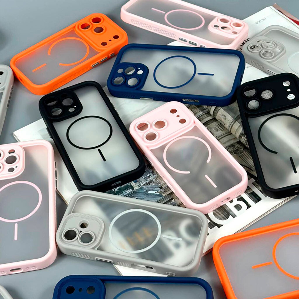 Чехол (накладка) Apple iPhone 13 Pro, Clear Shock Thin, MagSafe, Синий - № 5 Чехол (накладка) Apple iPhone 13 Pro, Clear Shock Thin, MagSafe, Синий - № 5