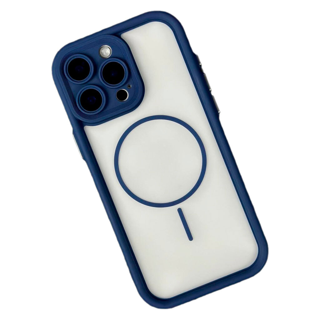 Чехол (накладка) Apple iPhone 13, Clear Shock Thin, MagSafe, Синий - № 1 Чехол (накладка) Apple iPhone 13, Clear Shock Thin, MagSafe, Синий - № 1