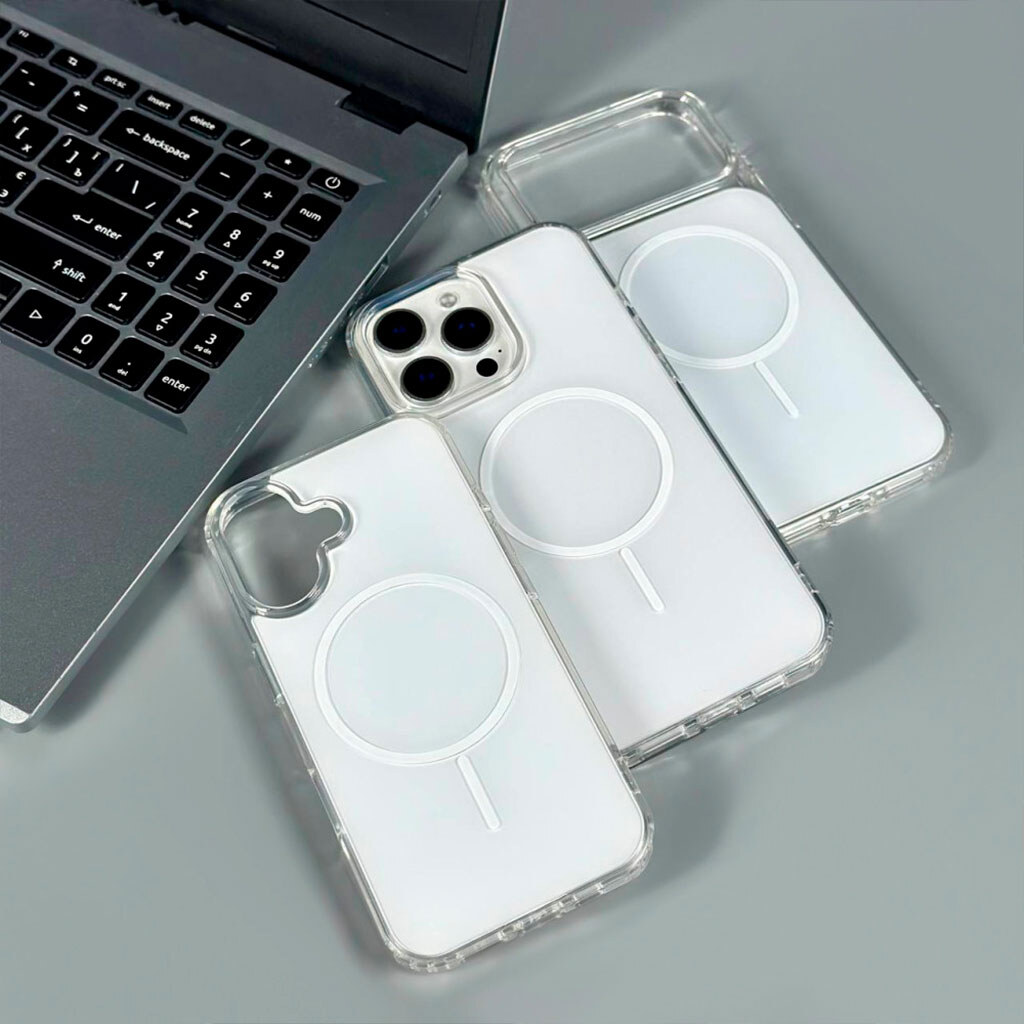 Чехол (накладка) Apple iPhone 12 Pro Max, Air Beats Color, MagSafe, Белый - № 3 Чехол (накладка) Apple iPhone 12 Pro Max, Air Beats Color, MagSafe, Белый - № 3
