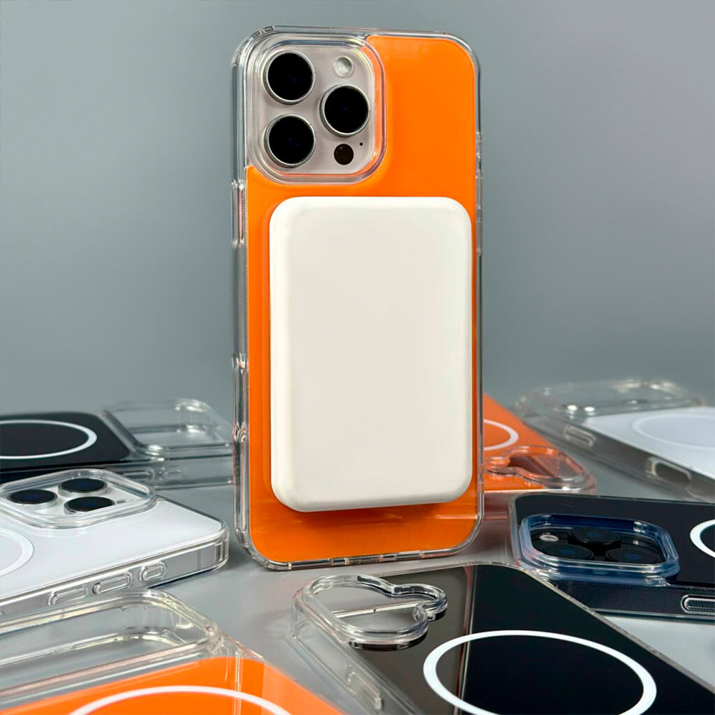 Чехол (накладка) Apple iPhone 13, Air Beats Color, MagSafe, Белый - № 6 Чехол (накладка) Apple iPhone 13, Air Beats Color, MagSafe, Белый - № 6