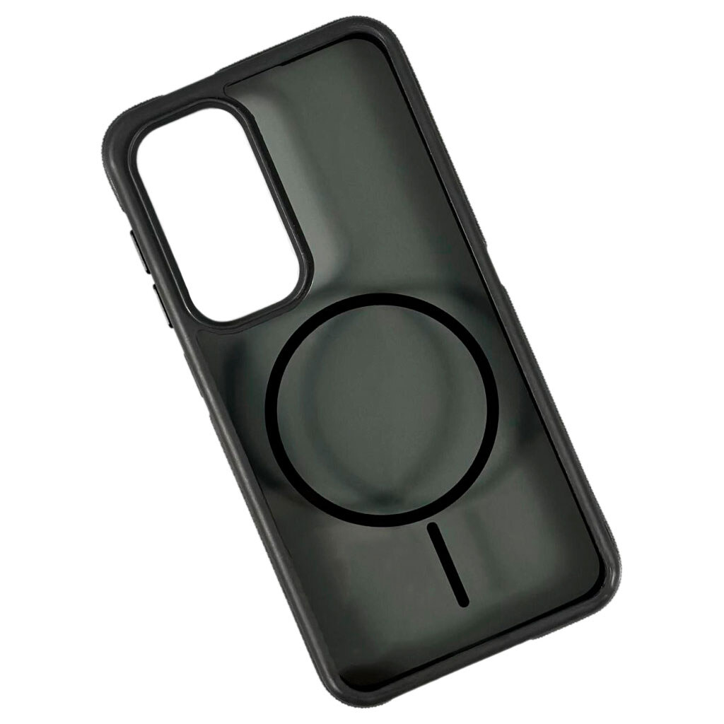 Чохол (накладка) Samsung Galaxy S24 / Galaxy S25, Crystal Black, MagSafe, Чорний - № 1 Чохол (накладка) Samsung Galaxy S24 / Galaxy S25, Crystal Black, MagSafe, Чорний - № 1