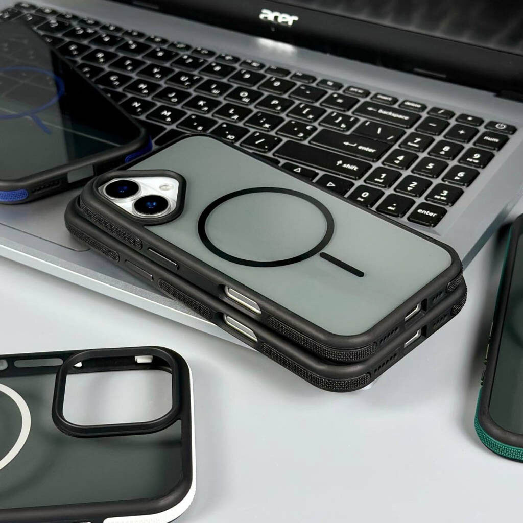 Чехол (накладка) Samsung Galaxy S26 / Galaxy S26 Pro, Crystal Black, MagSafe, Черный - № 6 Чехол (накладка) Samsung Galaxy S26 / Galaxy S26 Pro, Crystal Black, MagSafe, Черный - № 6