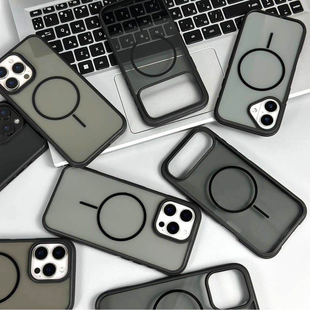 Чехол (накладка) Samsung Galaxy S26 / Galaxy S26 Pro, Crystal Black, MagSafe, Черный - № 8 Чехол (накладка) Samsung Galaxy S26 / Galaxy S26 Pro, Crystal Black, MagSafe, Черный - № 8