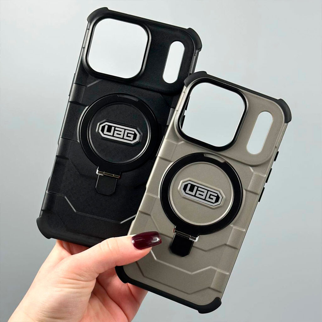 Чехол (накладка) Apple iPhone 15, UAG Pathfinder Stand, Серый - № 2 Чехол (накладка) Apple iPhone 15, UAG Pathfinder Stand, Серый - № 2