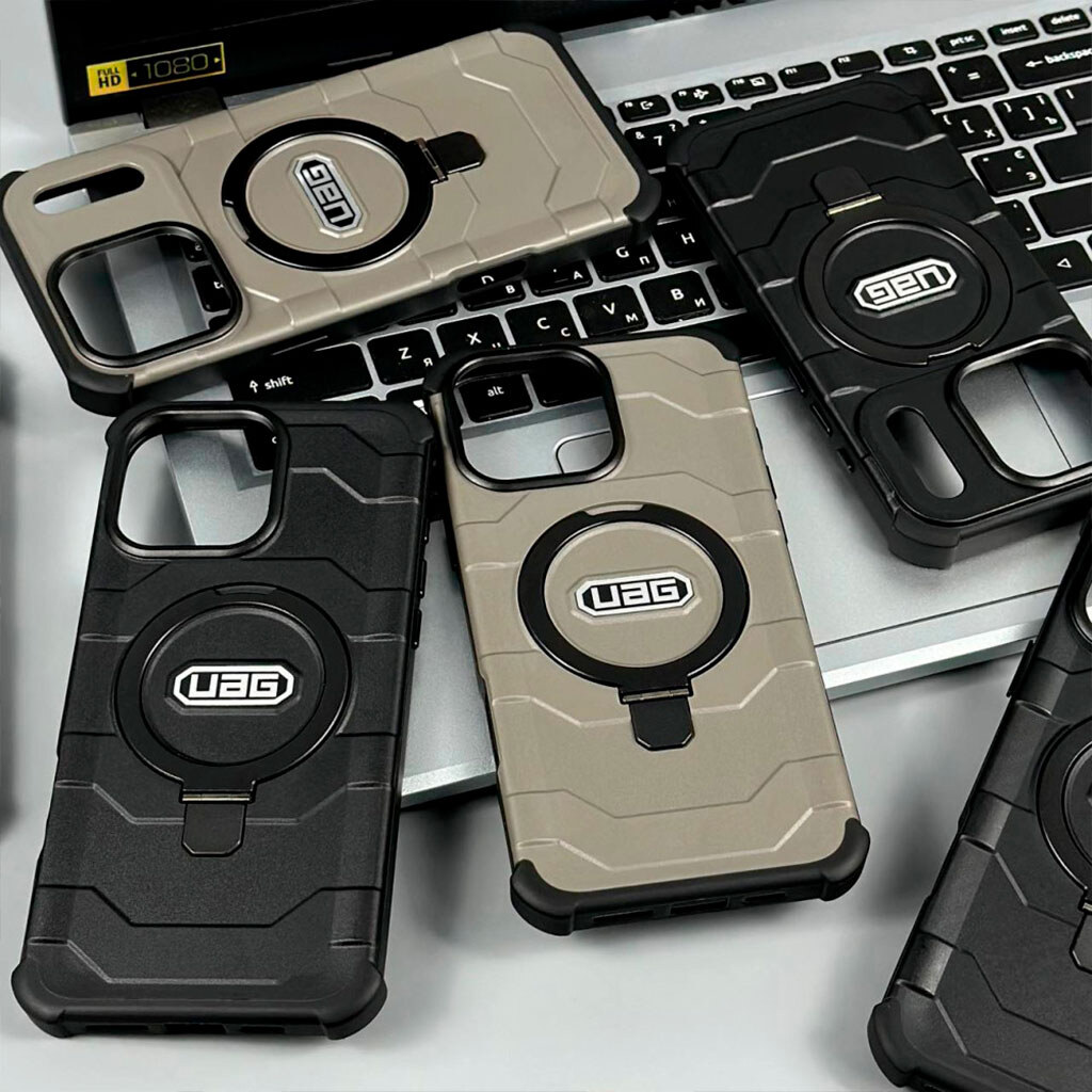 Чехол (накладка) Apple iPhone 16, UAG Pathfinder Stand, Черный - № 4 Чехол (накладка) Apple iPhone 16, UAG Pathfinder Stand, Черный - № 4