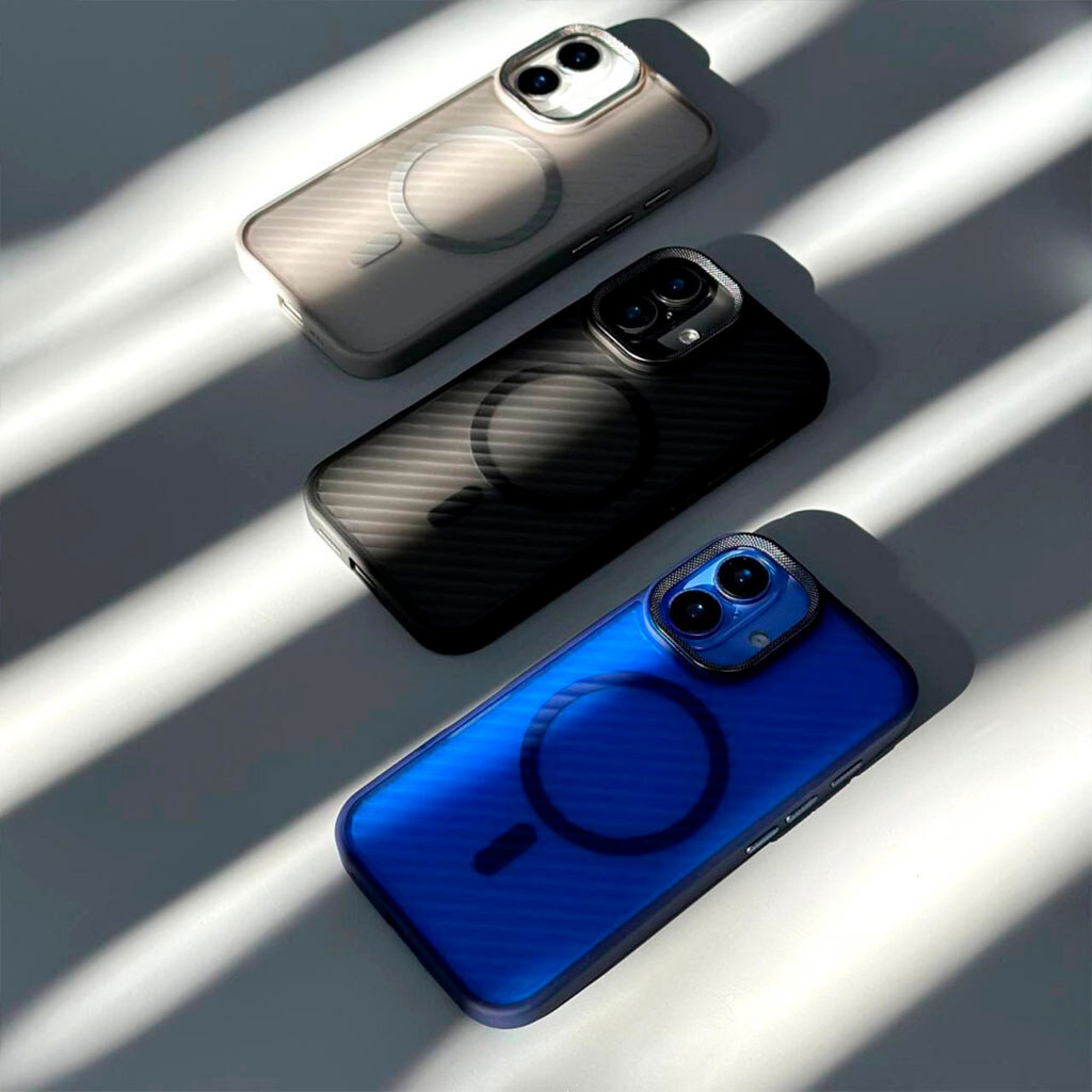 Чехол (накладка) Apple iPhone 15 Pro Max, Wavy Pattern Matte, MagSafe, Черный - № 7 Чехол (накладка) Apple iPhone 15 Pro Max, Wavy Pattern Matte, MagSafe, Черный - № 7