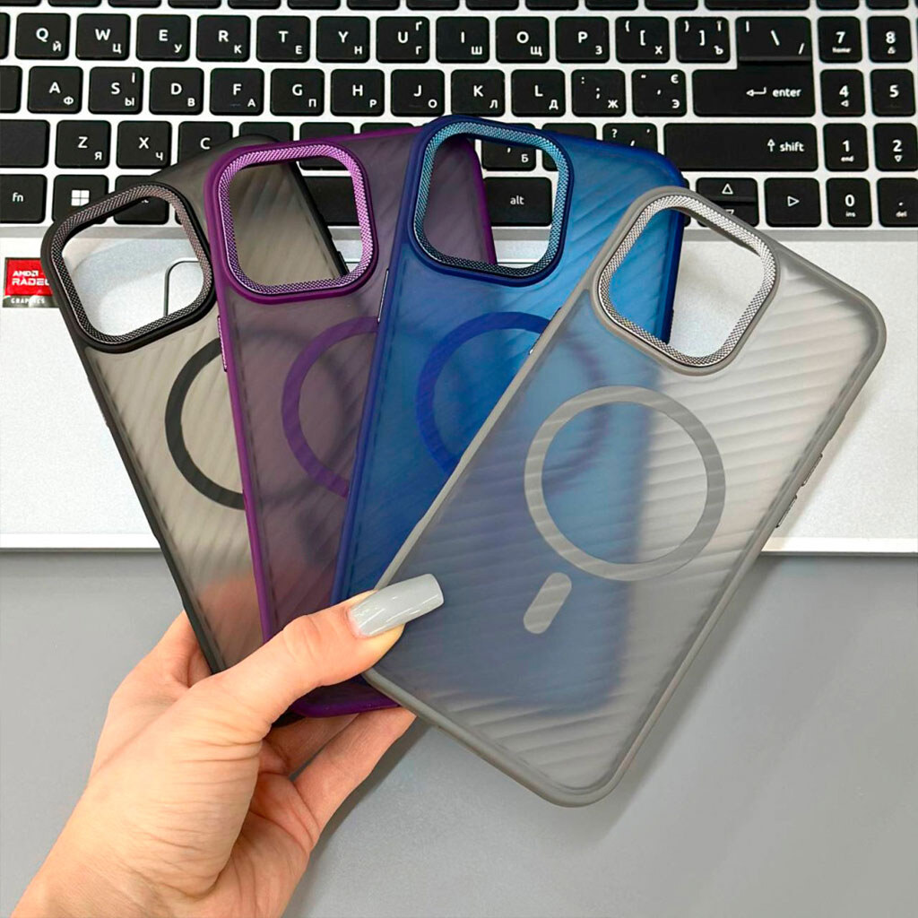 Чехол (накладка) Apple iPhone 15, Wavy Pattern Matte, MagSafe, Light Brown, Коричневый - № 5 Чехол (накладка) Apple iPhone 15, Wavy Pattern Matte, MagSafe, Light Brown, Коричневый - № 5