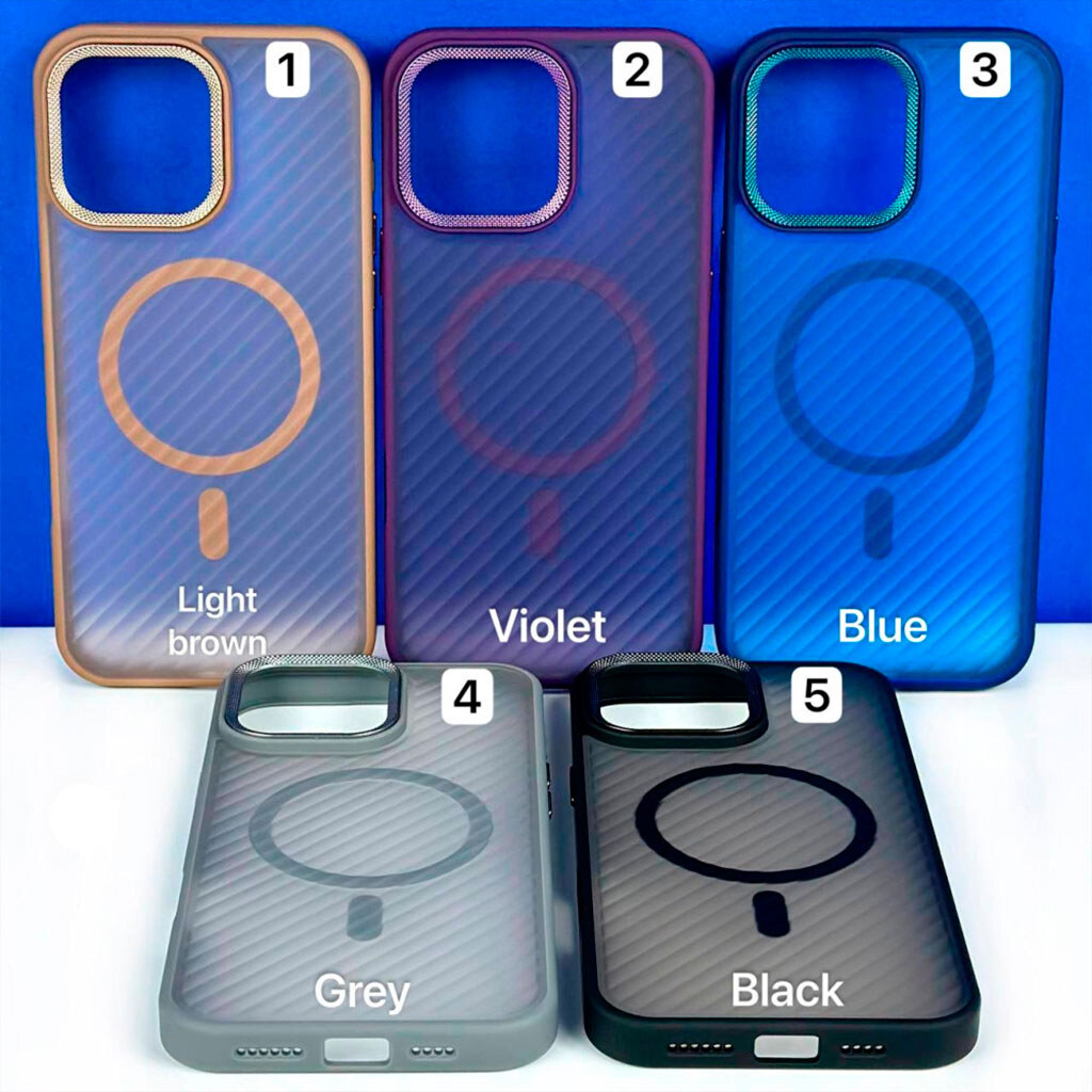 Чехол (накладка) Apple iPhone 15, Wavy Pattern Matte, MagSafe, Серый - № 8 Чехол (накладка) Apple iPhone 15, Wavy Pattern Matte, MagSafe, Серый - № 8