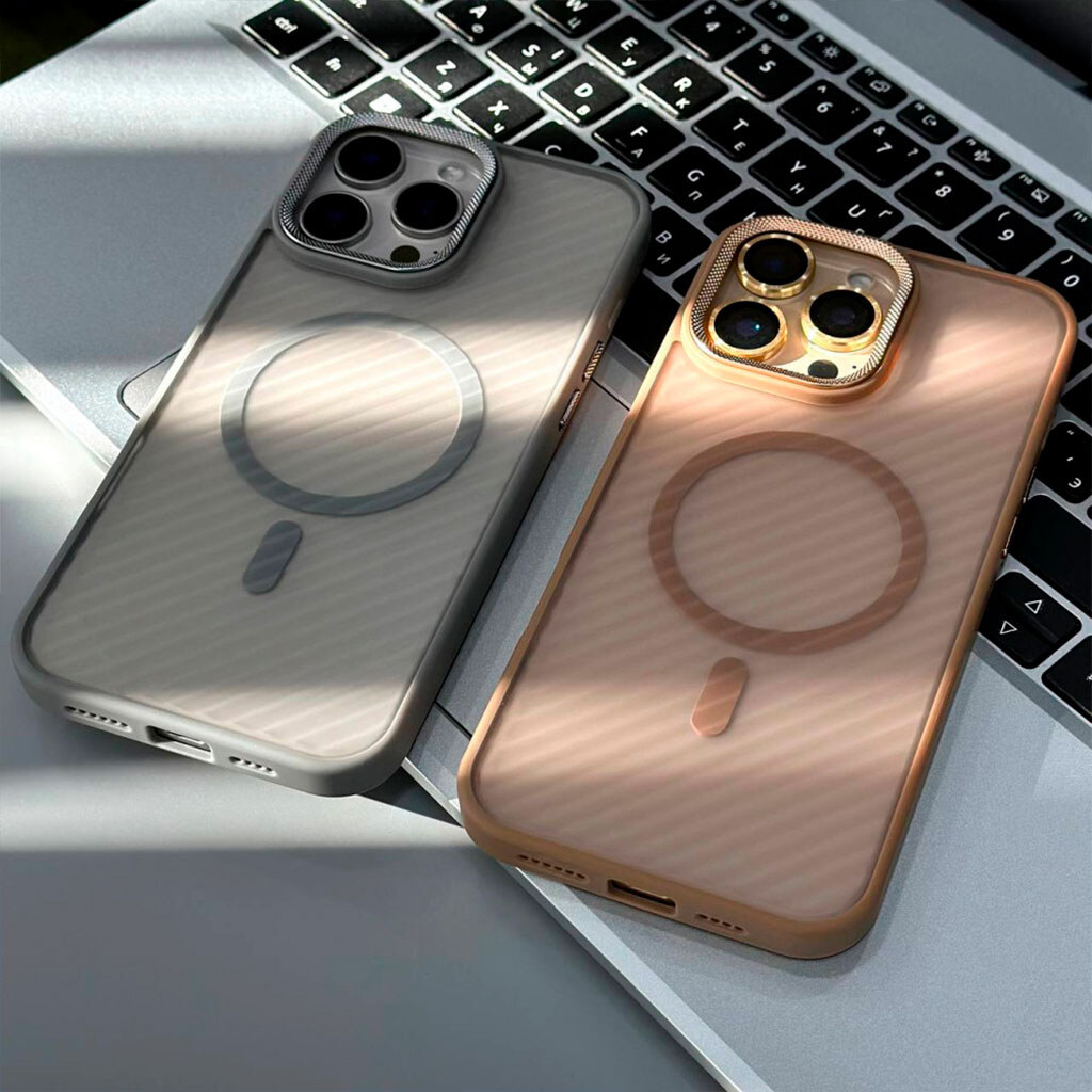 Чехол (накладка) Apple iPhone 16 Pro Max, Wavy Pattern Matte, MagSafe, Фиолетовый - № 4 Чехол (накладка) Apple iPhone 16 Pro Max, Wavy Pattern Matte, MagSafe, Фиолетовый - № 4