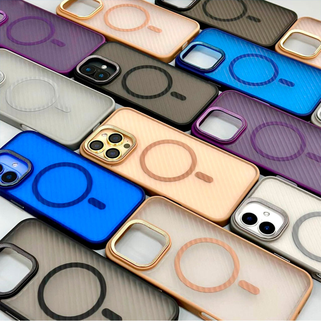 Чехол (накладка) Apple iPhone 16 Pro, Wavy Pattern Matte, MagSafe, Синий - № 6 Чехол (накладка) Apple iPhone 16 Pro, Wavy Pattern Matte, MagSafe, Синий - № 6