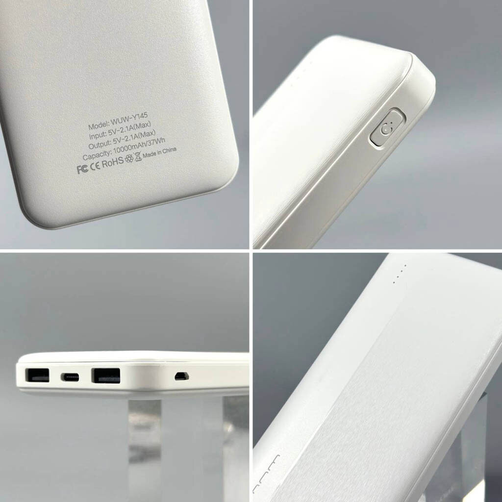Портативная батарея (Power Bank) WUW Y145, 10000 mAh, Белый - № 3 Портативная батарея (Power Bank) WUW Y145, 10000 mAh, Белый - № 3