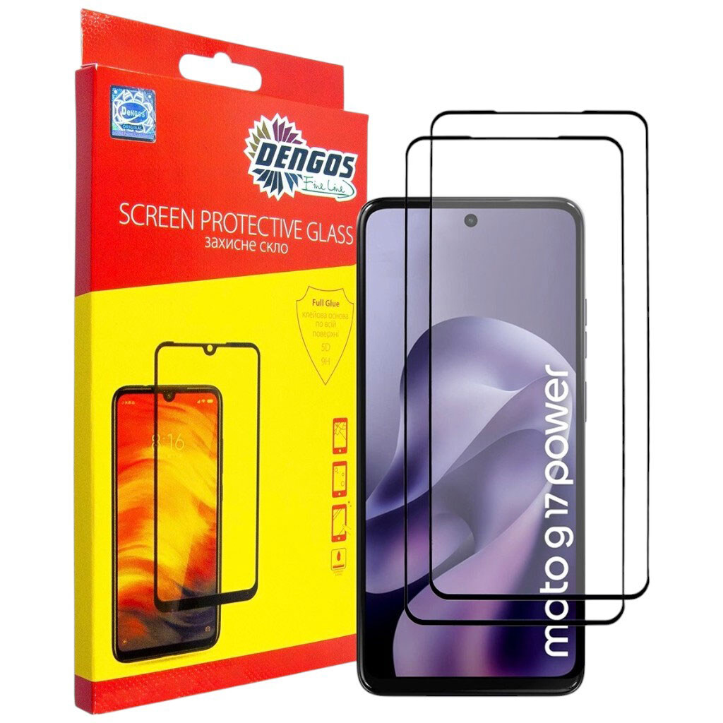 Защитное стекло Motorola Moto G17 / Moto G17 Power, Dengos, Черный - № 1 Защитное стекло Motorola Moto G17 / Moto G17 Power, Dengos, Черный - № 1