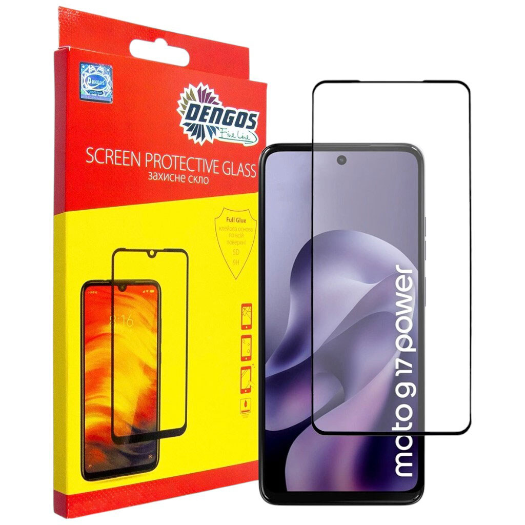 Защитное стекло Motorola Moto G17 / Moto G17 Power, Dengos, Черный - № 1 Защитное стекло Motorola Moto G17 / Moto G17 Power, Dengos, Черный - № 1