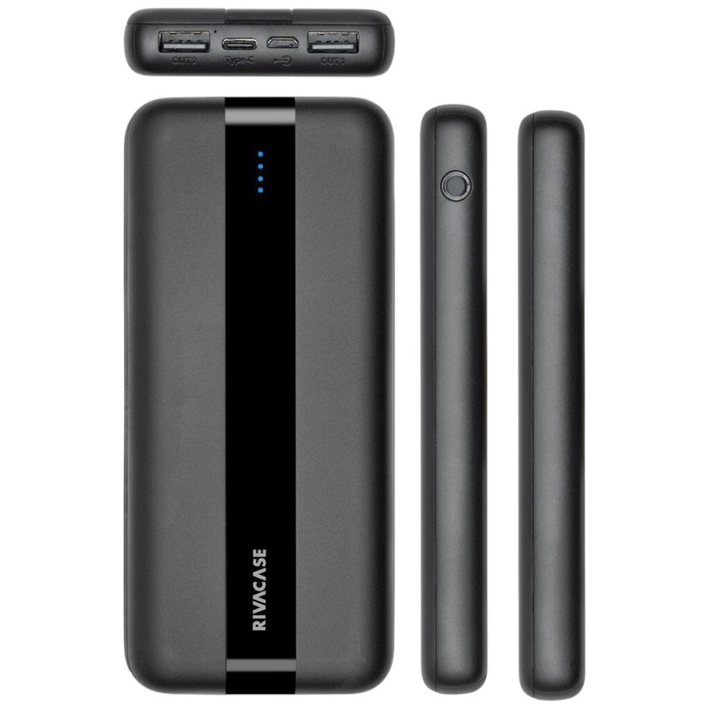 Портативная батарея (Power Bank) Rivacase Rivapower, 10000 mAh, Черный - № 3 Портативная батарея (Power Bank) Rivacase Rivapower, 10000 mAh, Черный - № 3