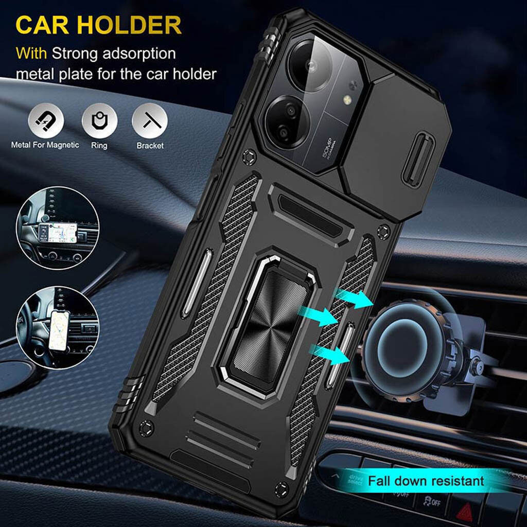Чехол (накладка) Samsung Galaxy S26 Edge / Galaxy S26 Plus, Epik Camshield Army Ring, Черный - № 5 Чехол (накладка) Samsung Galaxy S26 Edge / Galaxy S26 Plus, Epik Camshield Army Ring, Черный - № 5