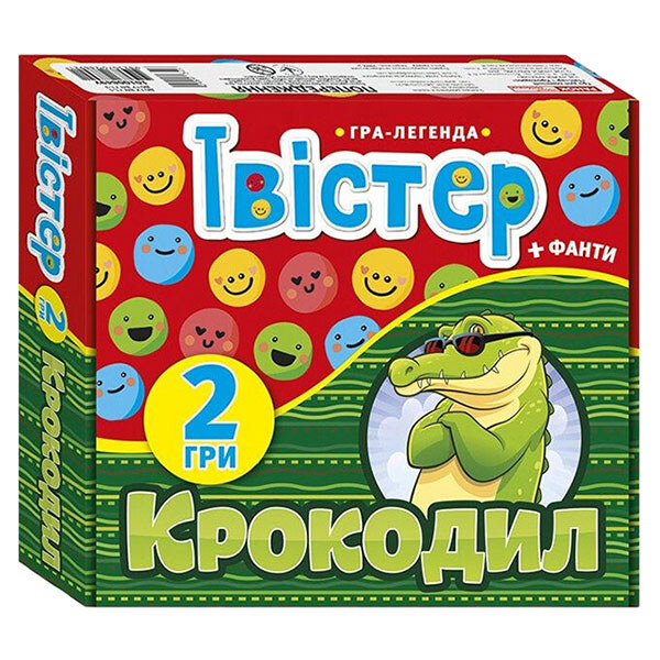 Гра "Твістер+крокодил", укр., Ранок - № 1 Гра "Твістер+крокодил", укр., Ранок - № 1