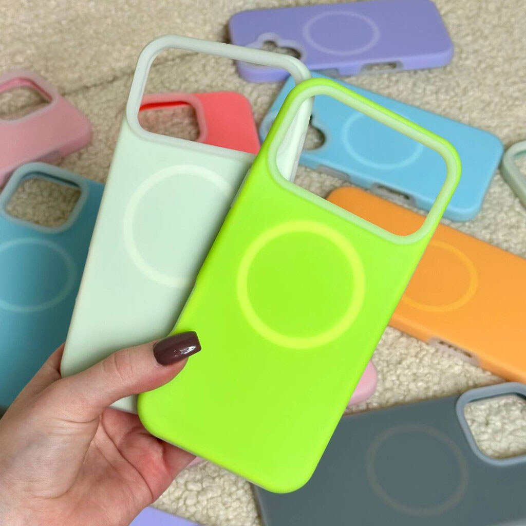 Чехол (накладка) Apple iPhone 17 Air, Matte Neon Box, MagSafe, Желтый - № 4 Чехол (накладка) Apple iPhone 17 Air, Matte Neon Box, MagSafe, Желтый - № 4