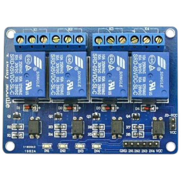 Модуль реле 5V для Arduino 4 канала (с опторазвязкой) HIGH/LOW level - № 1 Модуль реле 5V для Arduino 4 канала (с опторазвязкой) HIGH/LOW level - № 1