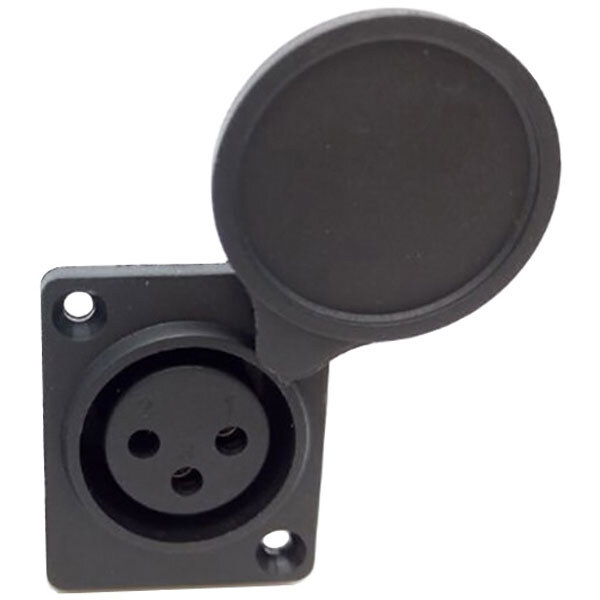 Гнездо на корпус XLR 3-pin female с крышкой - № 1 Гнездо на корпус XLR 3-pin female с крышкой - № 1