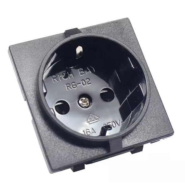 Розетка сетевая RG-02-5-50 h=0.6-2mm 16A 250V Black - № 1 Розетка сетевая RG-02-5-50 h=0.6-2mm 16A 250V Black - № 1