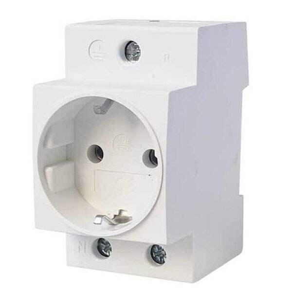 Розетка на DIN-рейку AC30 PT-316 16A 250V с заземлением - № 1 Розетка на DIN-рейку AC30 PT-316 16A 250V с заземлением - № 1