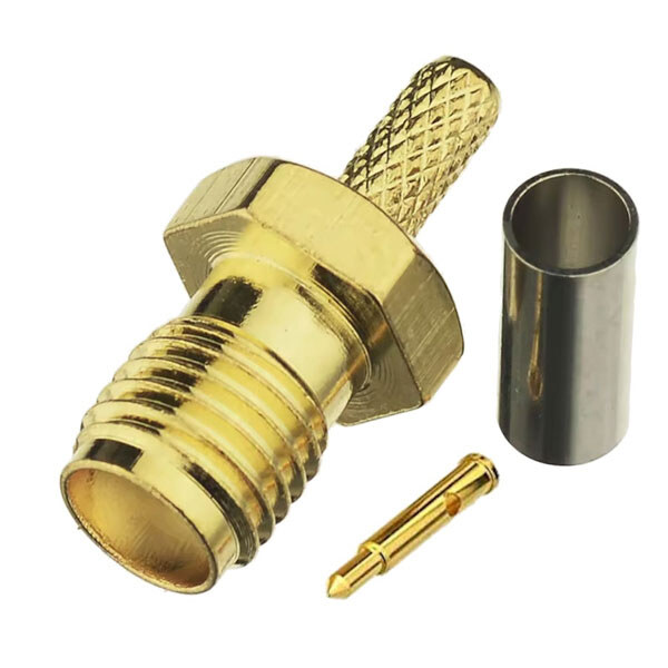 Разъем RP-SMA-K-1.5 female на кабель RG174 - № 1 Разъем RP-SMA-K-1.5 female на кабель RG174 - № 1