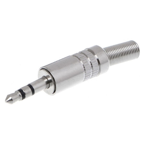 Штекер на кабель 3.5mm 3-pin стерео, металл - № 1 Штекер на кабель 3.5mm 3-pin стерео, металл - № 1