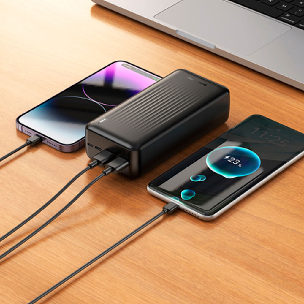 Портативная батарея (Power Bank) Borofone BJ78B Clever, 30000 mAh, Черный - № 4 Портативная батарея (Power Bank) Borofone BJ78B Clever, 30000 mAh, Черный - № 4