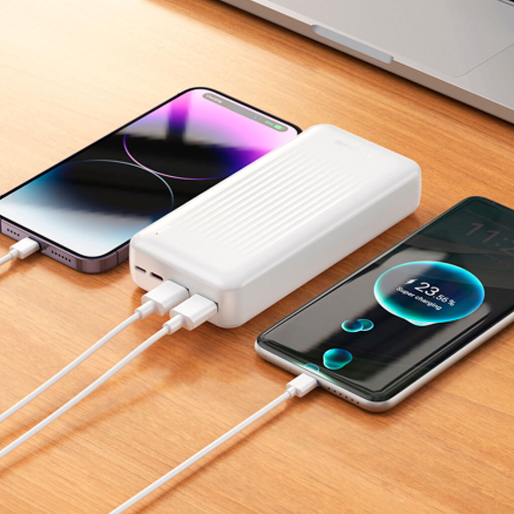 Портативная батарея (Power Bank) Borofone BJ80A Clever, 20000 mAh, Белый - № 3 Портативная батарея (Power Bank) Borofone BJ80A Clever, 20000 mAh, Белый - № 3