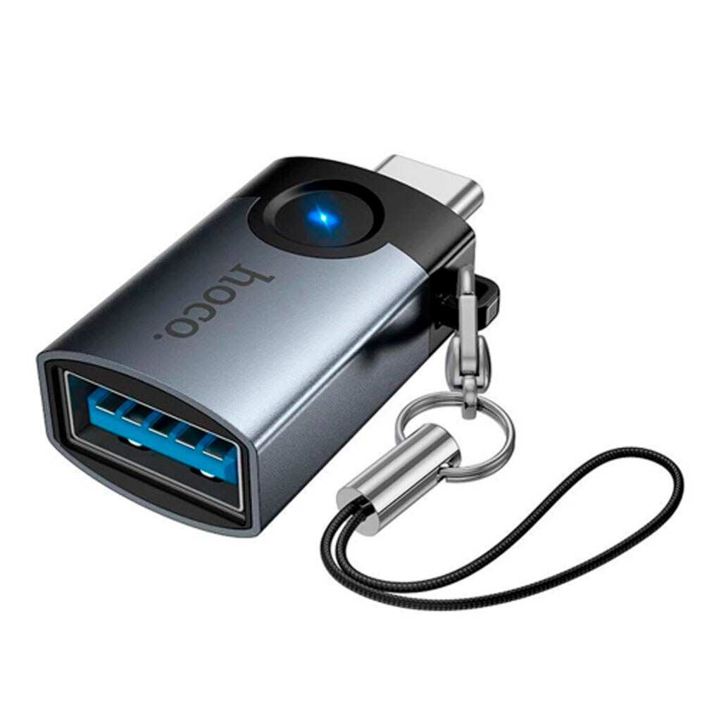 Переходник Hoco UA46C, Type-C, USB, Серый - № 1 Переходник Hoco UA46C, Type-C, USB, Серый - № 1