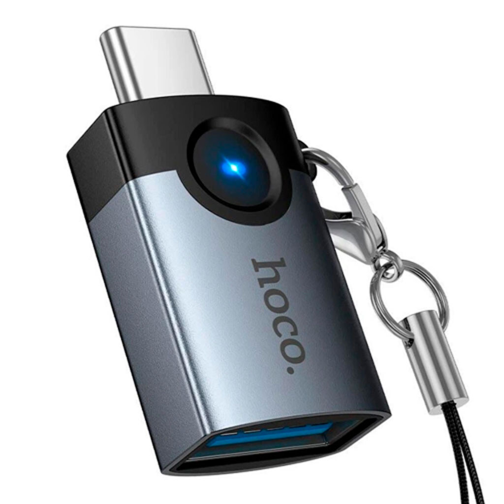 Переходник Hoco UA46C, Type-C, USB, Серый - № 2 Переходник Hoco UA46C, Type-C, USB, Серый - № 2
