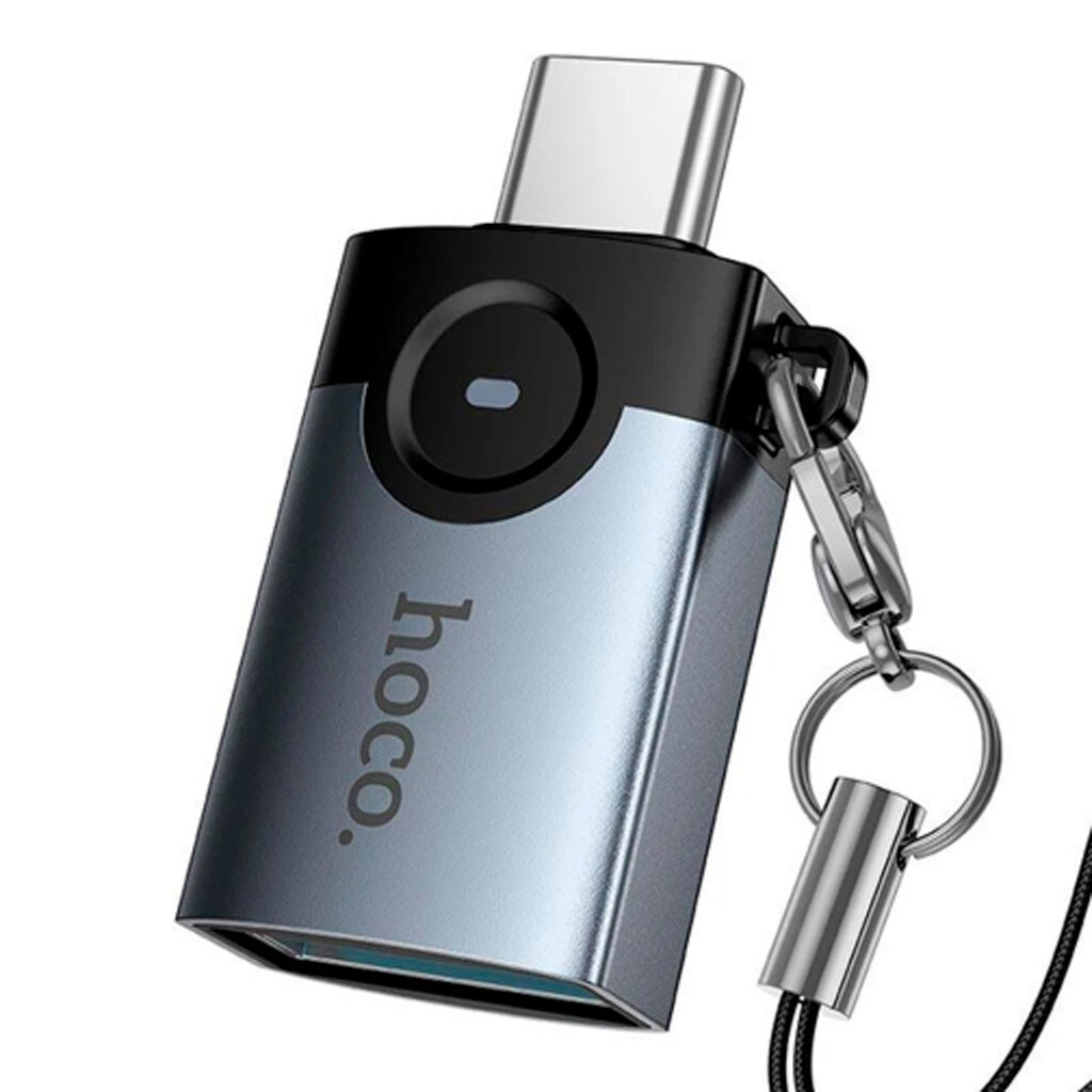 Переходник Hoco UA46C, Type-C, USB, Серый - № 3 Переходник Hoco UA46C, Type-C, USB, Серый - № 3