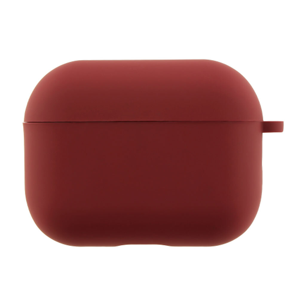 Чехол (накладка) Apple AirPods Pro 3, Silicone Classic Case, Maroon, Бордовый - № 1 Чехол (накладка) Apple AirPods Pro 3, Silicone Classic Case, Maroon, Бордовый - № 1