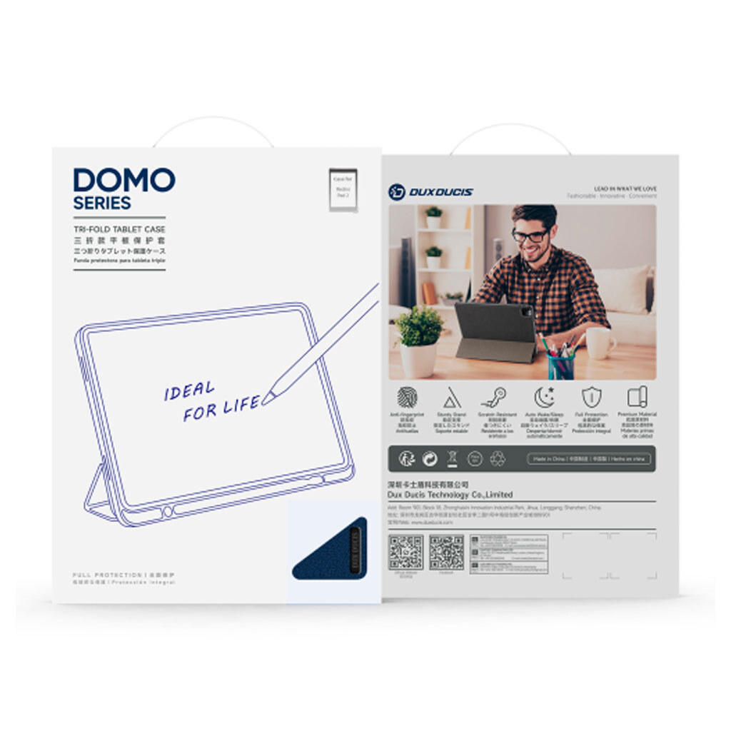 Чохол (книжка) Xiaomi Redmi Pad 2, Dux Ducis Domo, Синій - № 4 Чохол (книжка) Xiaomi Redmi Pad 2, Dux Ducis Domo, Синій - № 4