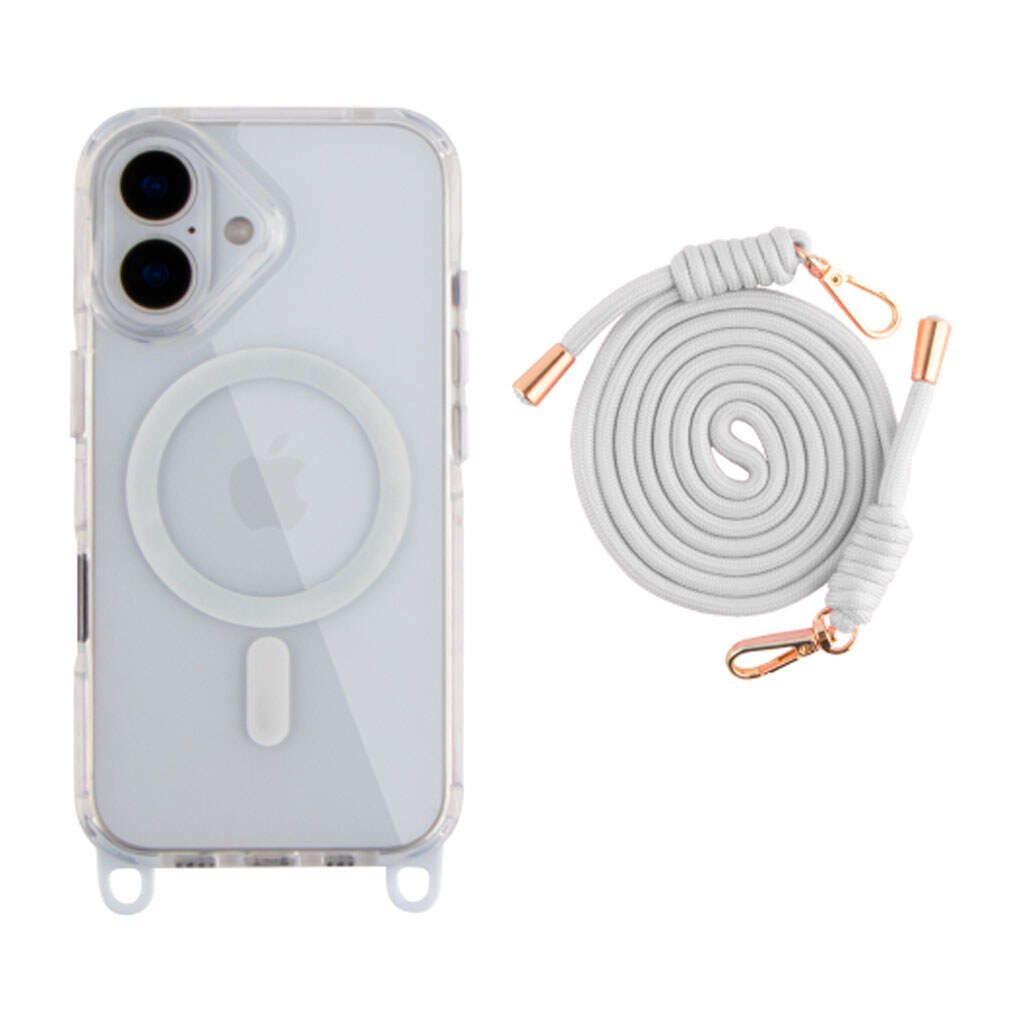 Чехол (накладка) Apple iPhone 17 Air, Lanyard, MagSafe, Белый - № 1 Чехол (накладка) Apple iPhone 17 Air, Lanyard, MagSafe, Белый - № 1