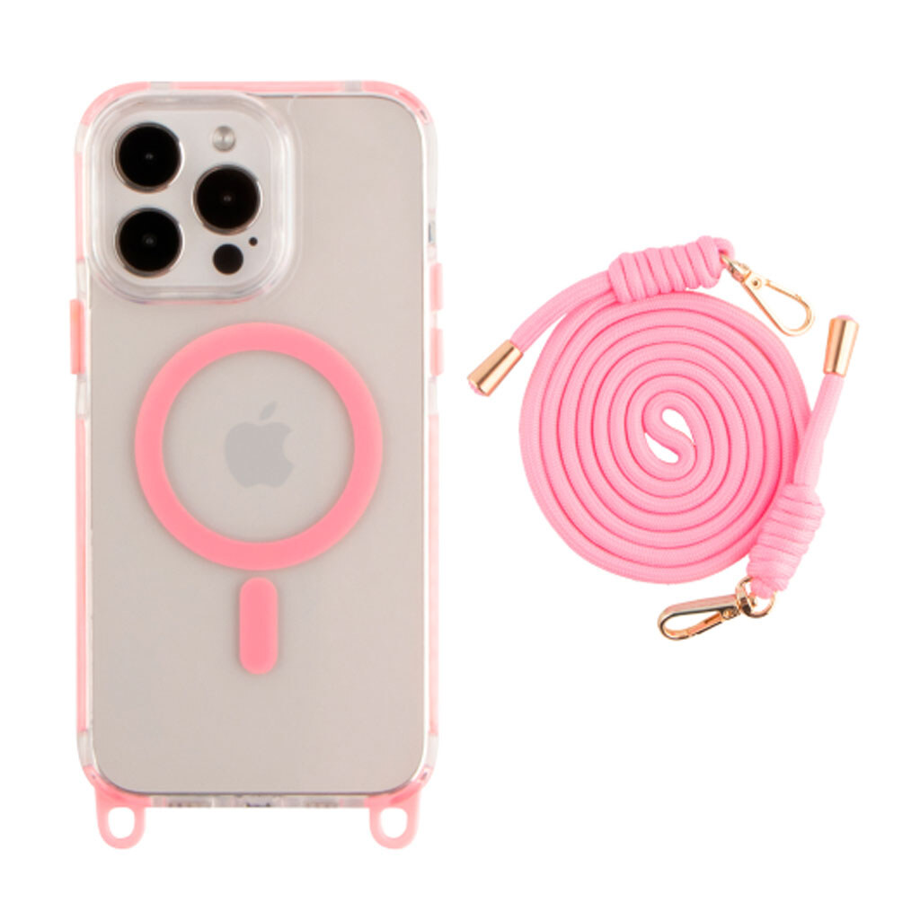 Чохол (накладка) Apple iPhone 17 Pro Max, Lanyard, MagSafe, Рожевий - № 1 Чохол (накладка) Apple iPhone 17 Pro Max, Lanyard, MagSafe, Рожевий - № 1