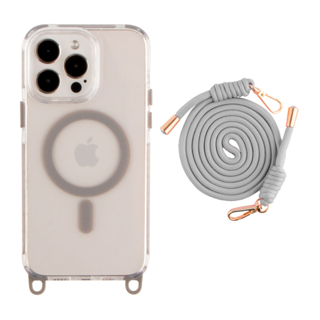 Чехол (накладка) Apple iPhone 17 Pro Max, Lanyard, MagSafe, Titanium Grey, Серый - № 1 Чехол (накладка) Apple iPhone 17 Pro Max, Lanyard, MagSafe, Titanium Grey, Серый - № 1