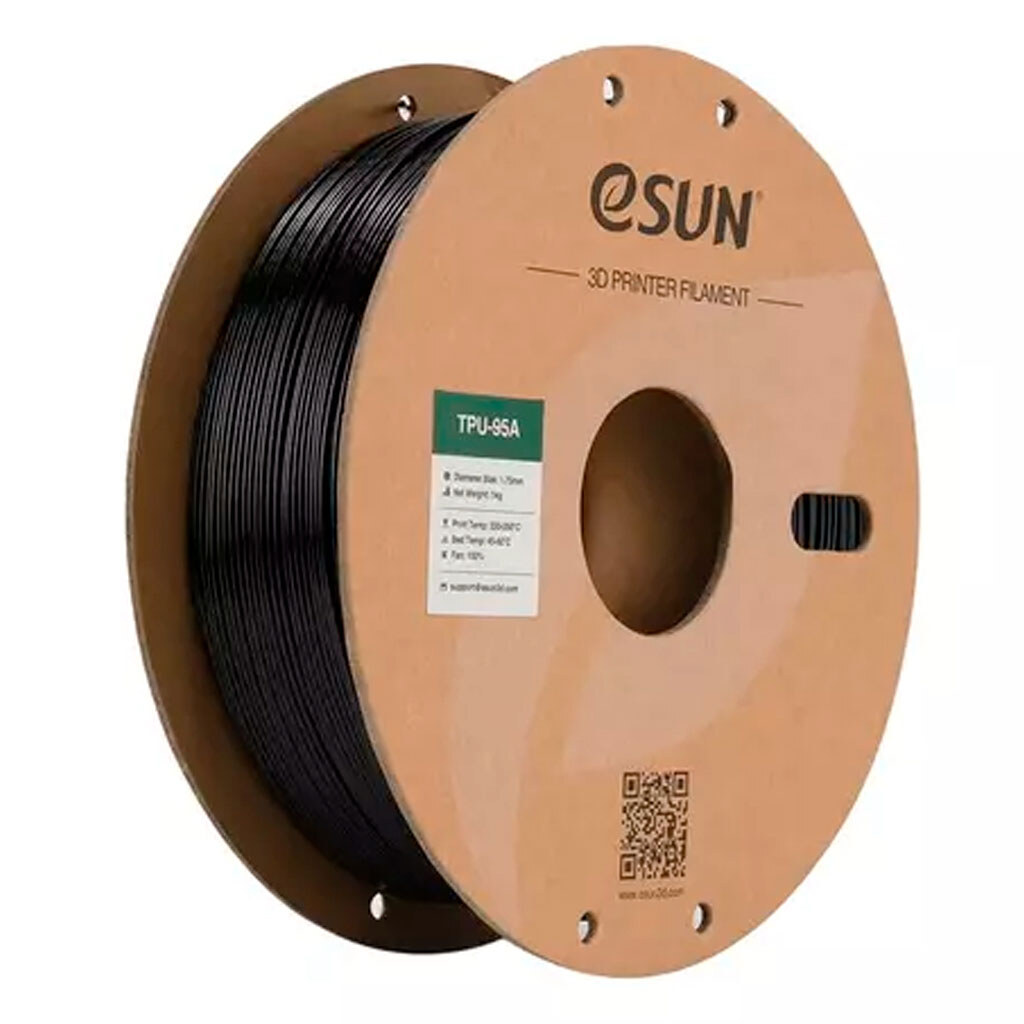 Філамент eSUN TPU-95A, Чорний - № 1 Філамент eSUN TPU-95A, Чорний - № 1