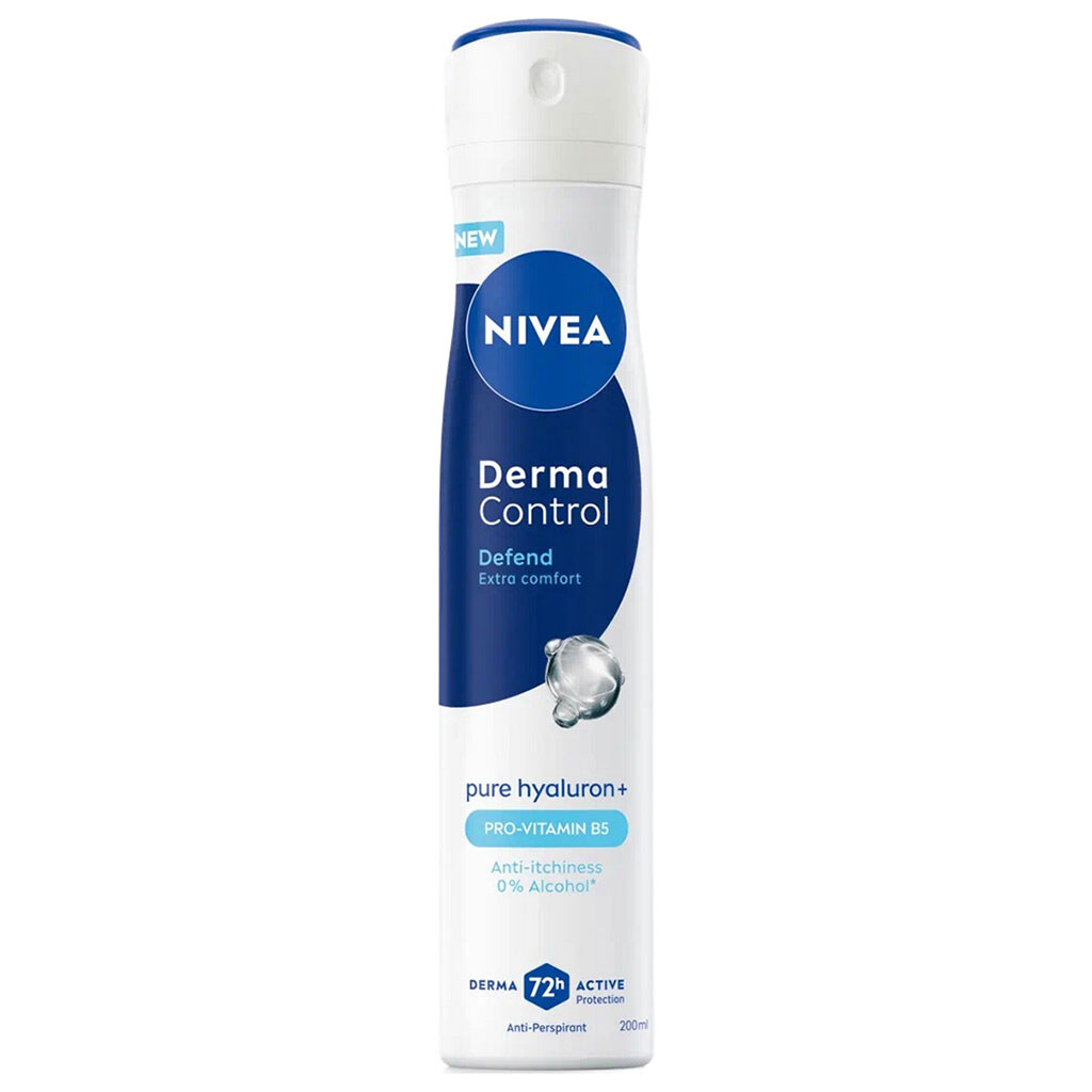 Антиперспірант жіночий NIVEA DEO "Дерма контроль", спрей, 200 мл - № 1 Антиперспірант жіночий NIVEA DEO "Дерма контроль", спрей, 200 мл - № 1