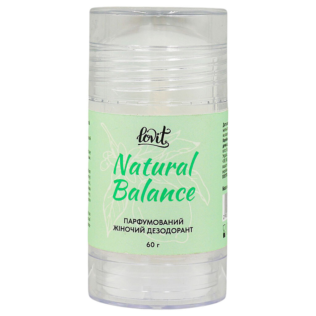 Дезодорант женский парфюмированный Lovit "Natural Balance", стик 60 г - № 1 Дезодорант женский парфюмированный Lovit "Natural Balance", стик 60 г - № 1